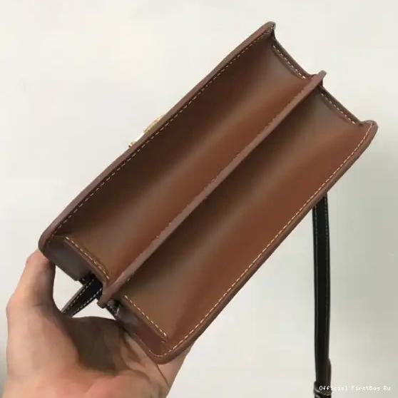 Official FirstBag Ru BURBERRY Leather TB Two-tone and Canvas Bag 0605